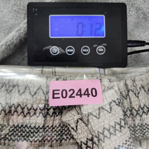 Maurices Pants Womens L Beige Striped Linen Smocked Wide Leg Flowy Casual Hippie - Picture 11 of 11